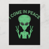 Alien Vert Je Viens En Paix OVNI Extraterrestre