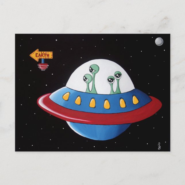 Carte Postale Aliens de la Terre ou du Buste ! (Devant)