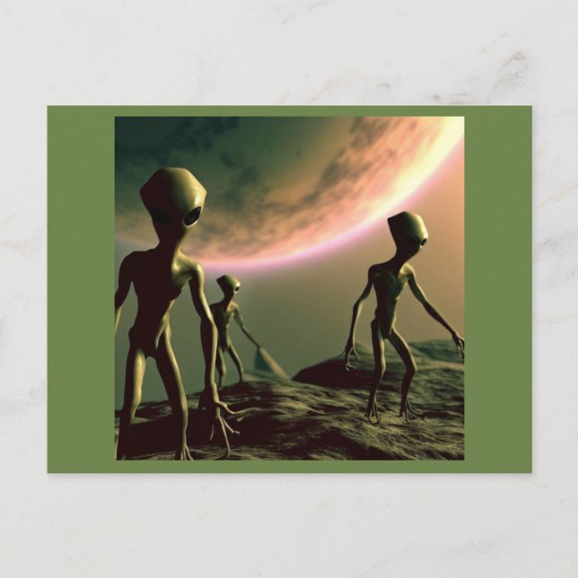 Carte Postale ALIENS gris SF 2 (Devant)