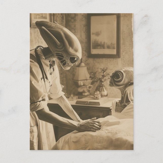 Carte Postale Aliens vintages de Sepia (Devant)