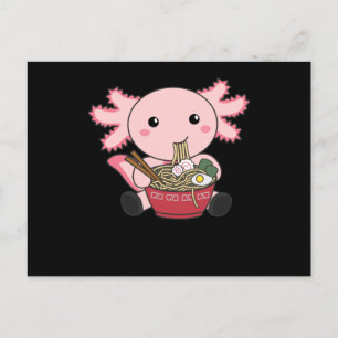 Carte Postale Alimentation Axolotl Ramen Japonais Nourriture Kaw