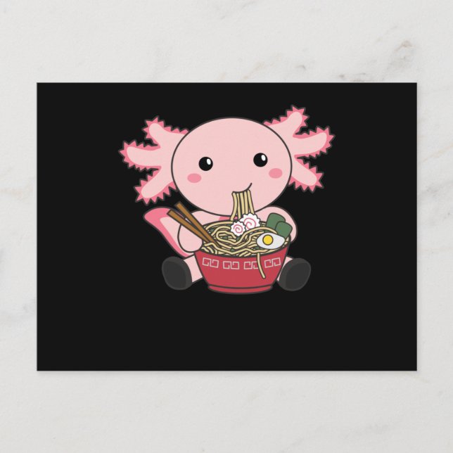 Carte Postale Alimentation Axolotl Ramen Japonais Nourriture Kaw (Devant)