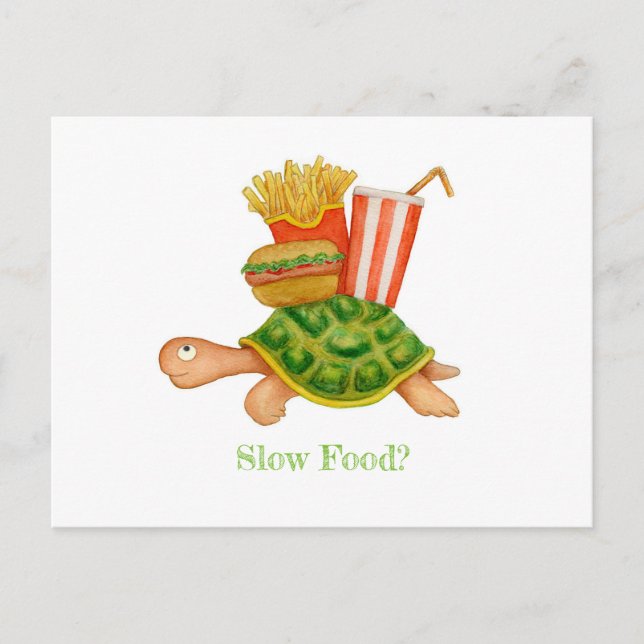Carte Postale Alimentation lente (Devant)