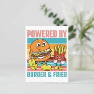 CARTE POSTALE ALIMENTATION POURVUE DE BURGER ET DE FRITES - AMAT