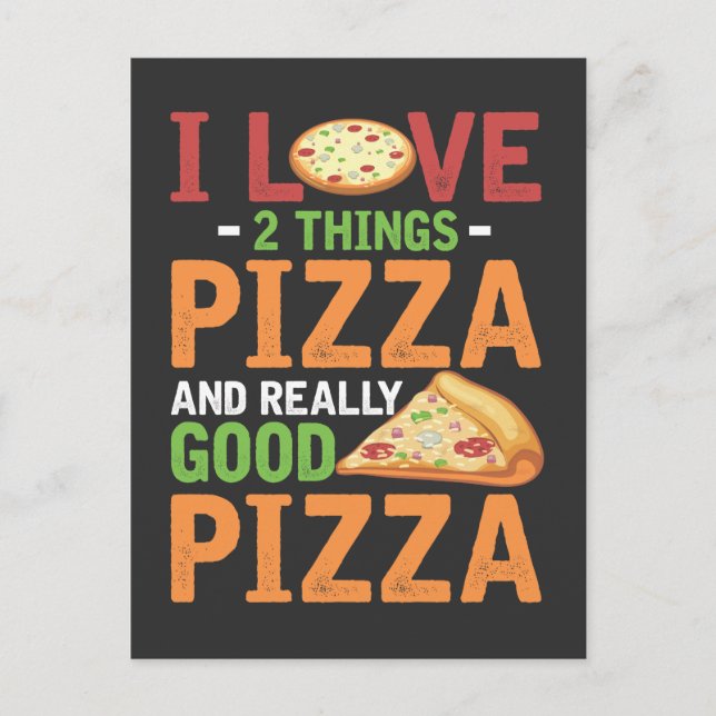 Carte Postale Alimentation Rapide Pizza Slice Lover Foody (Devant)