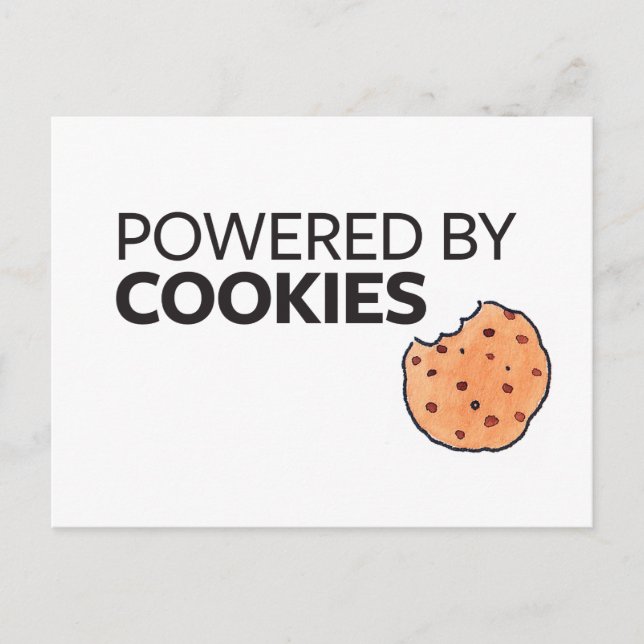 Carte Postale Alimenté par des cookies (Devant)