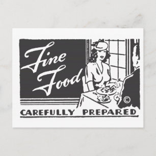 Carte Postale Aliments fins soigneusement préparés