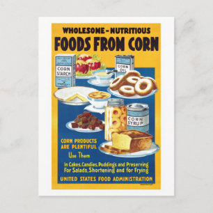 Carte Postale Aliments nutritifs en gros vintages de Corn Poste
