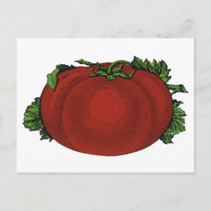 Carte Postale Aliments vintages, tomates mûres, légumes et fruit