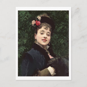 Carte Postale Aline Masson, le modèle de l'artiste (huile sur pa