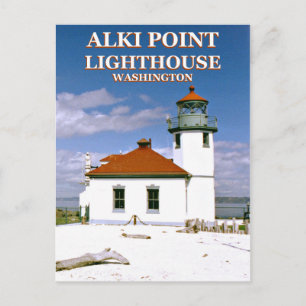 Carte Postale Alki Point Lighthouse, Seattle Washington Postcard