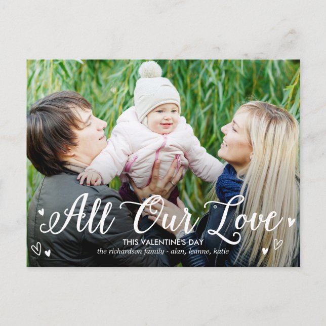 Carte postale All Our Love Valentine's Day (Devant)
