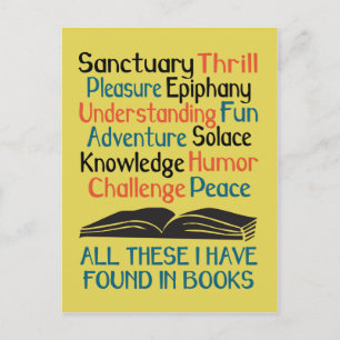 Carte Postale All These I Have Found in Books