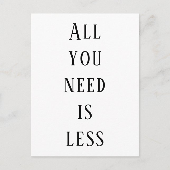 Carte Postale All you need (Devant)