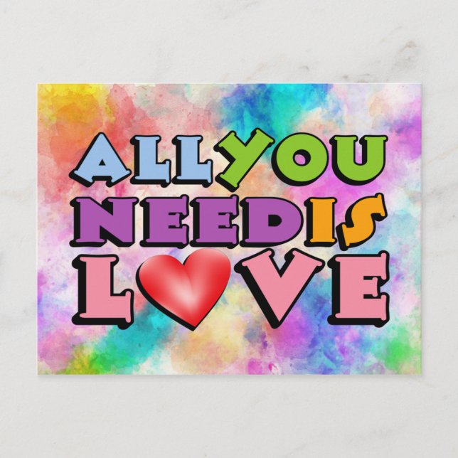 Carte postale All You Need Is Love (Devant)
