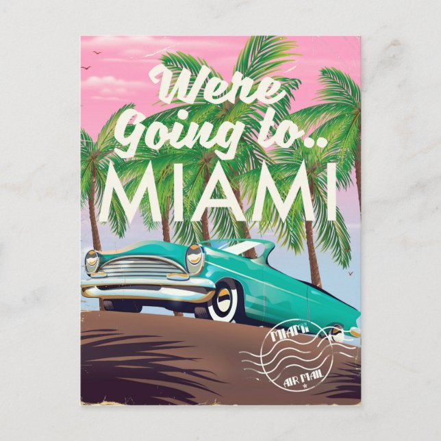 Carte Postale Allaient à Miami (Devant)