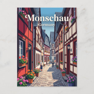 Carte Postale Allée de la vieille ville de Monschau Allemagne