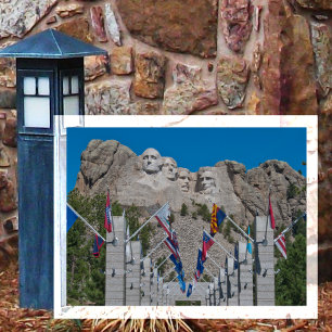 Carte Postale Allée des Drapeaux, Mémorial national du Mont Rush
