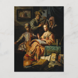 Carte Postale Allégorie musicale de Rembrandt