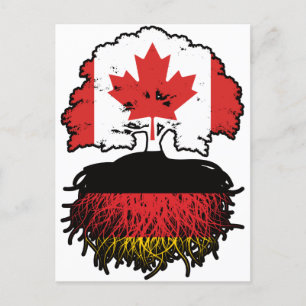 Carte Postale Allemagne Allemagne Canada drapeau des racines de 