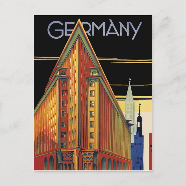 Carte Postale Allemagne. bâtiments de ville allemands. Architect (Devant)