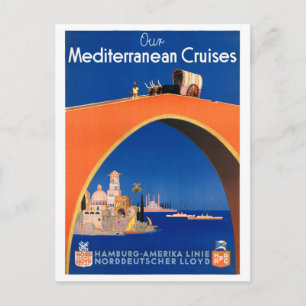 Carte Postale Allemagne Hambourg Poster Vintage voyage restauré