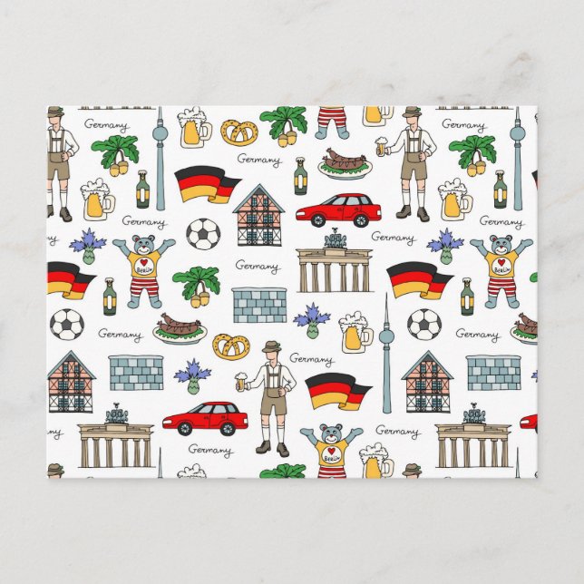 Carte Postale Allemagne | Motif de symboles (Devant)