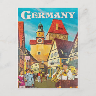 Carte Postale Allemagne, trompettes sur le centre ville.