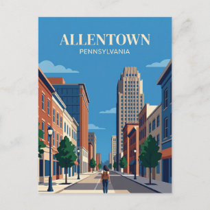 Carte Postale Allentown, Pennsylvanie, États-Unis