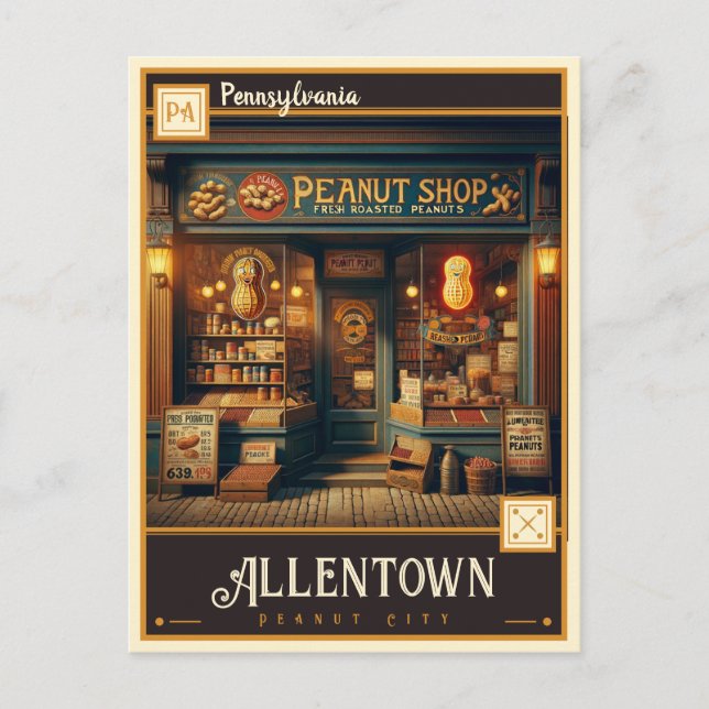 Carte Postale Allentown, Pennsylvanie | VINTAGE (Devant)