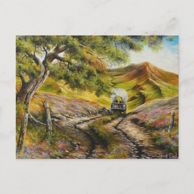 Carte Postale Aller en ville Peinture de David Paul (Devant)