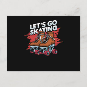 Carte Postale Aller Patinage en ligne Roller Skates Cadeau