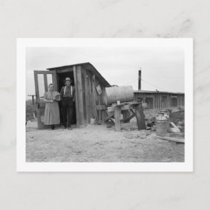 Carte Postale Aller sous terre, années 1930