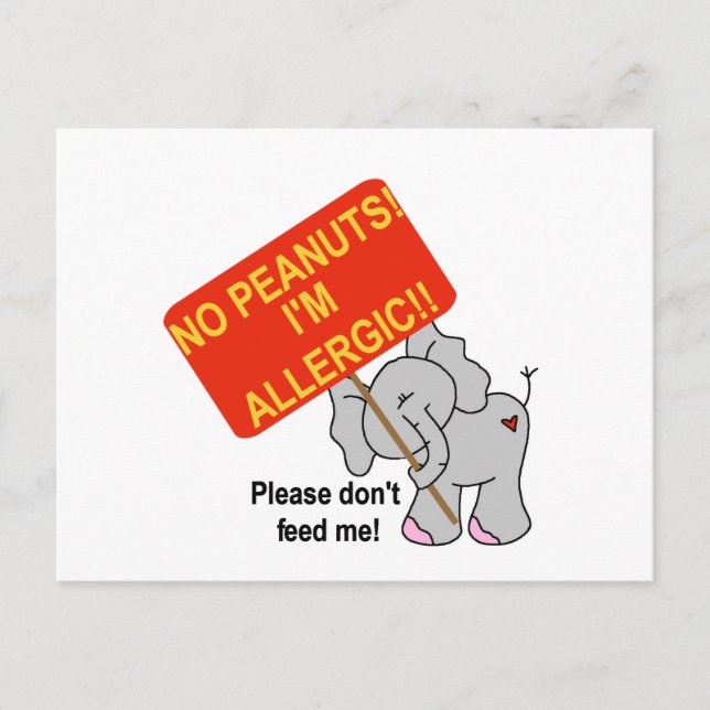 Carte Postale Allergie des arachides (Devant)