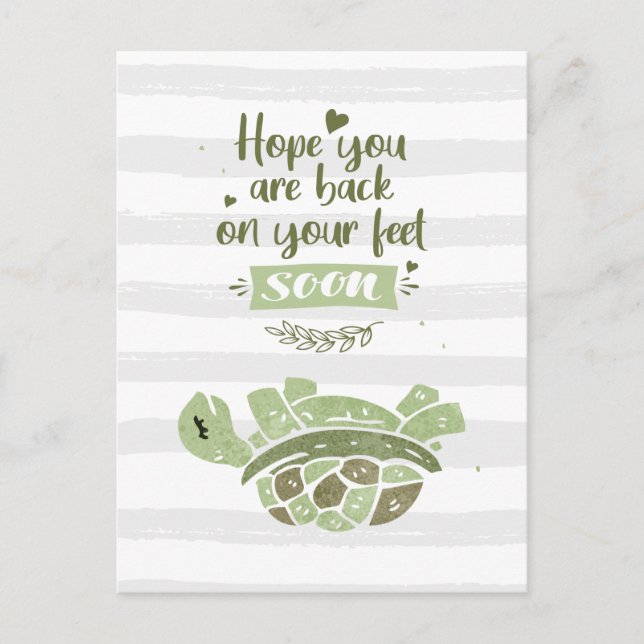 Carte Postale Allez, j'espère que vous êtes de retour sur pieds  (Devant)