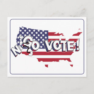 Carte Postale Allez voter ! Appel au vote