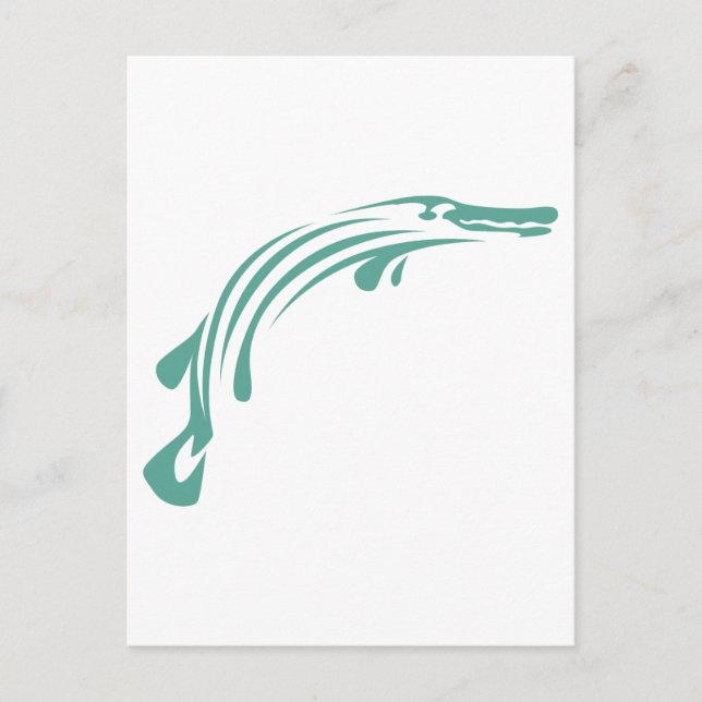 Carte Postale Alligator Gar Fish (Devant)