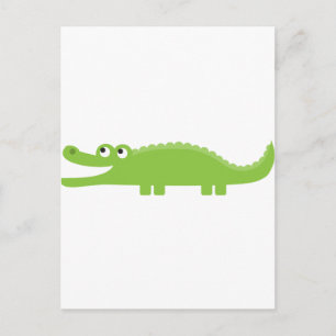 Carte Postale Alligator vert