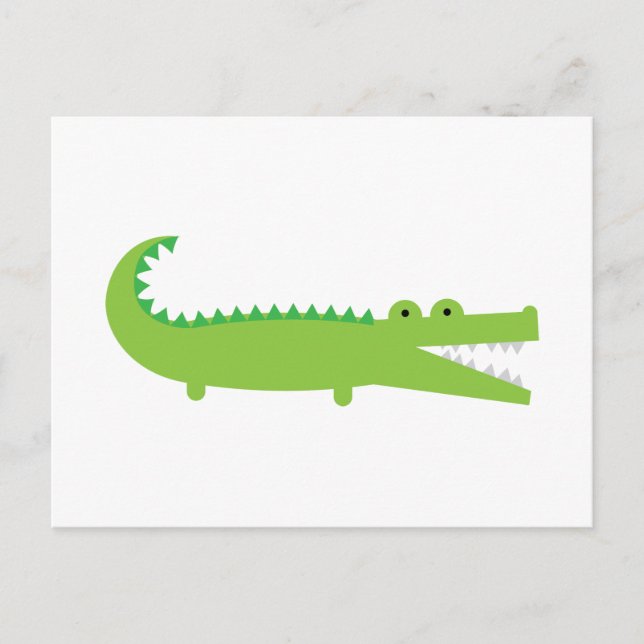 Carte Postale Alligator vert mignon (Devant)