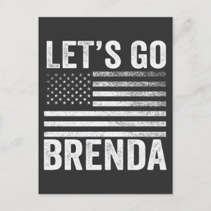 Carte Postale Allons à Brenda l'élection du drapeau américain