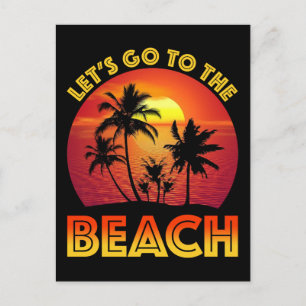 Carte Postale Allons à la plage