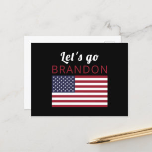 Carte Postale Allons Brandon, American Flag
