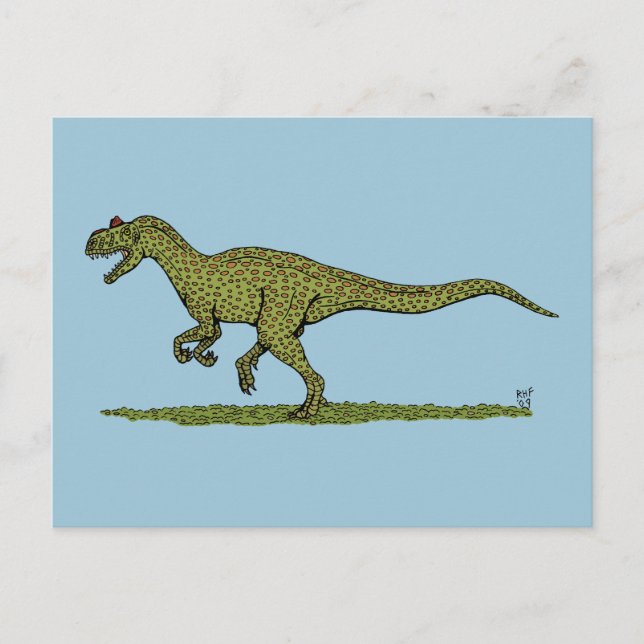 Carte Postale Allosaurus de Dinosaure Jurassique (Devant)