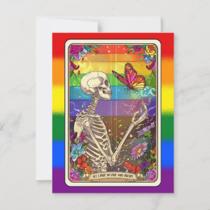Carte Postale All's Fair in Love and Poetry : LGBT Skelton Tarot