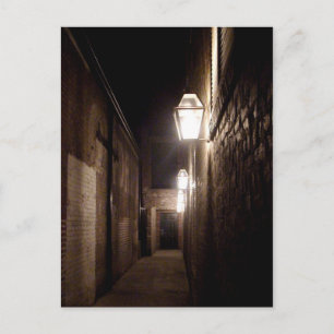 Carte Postale Ally à Natchitoches, Louisiane avec lampes à gaz P