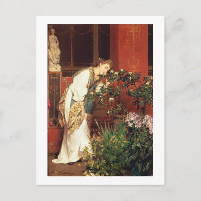 Carte Postale Alma-Tadema | Dans le Peristylum, 1866 (Devant)