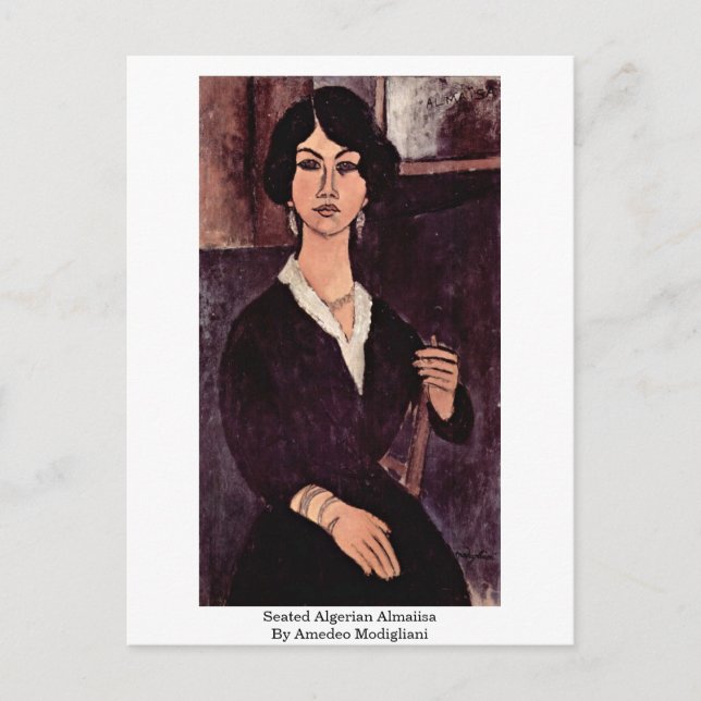 Carte Postale Almaiisa Algérienne Assis Par Amedeo Modigliani (Devant)