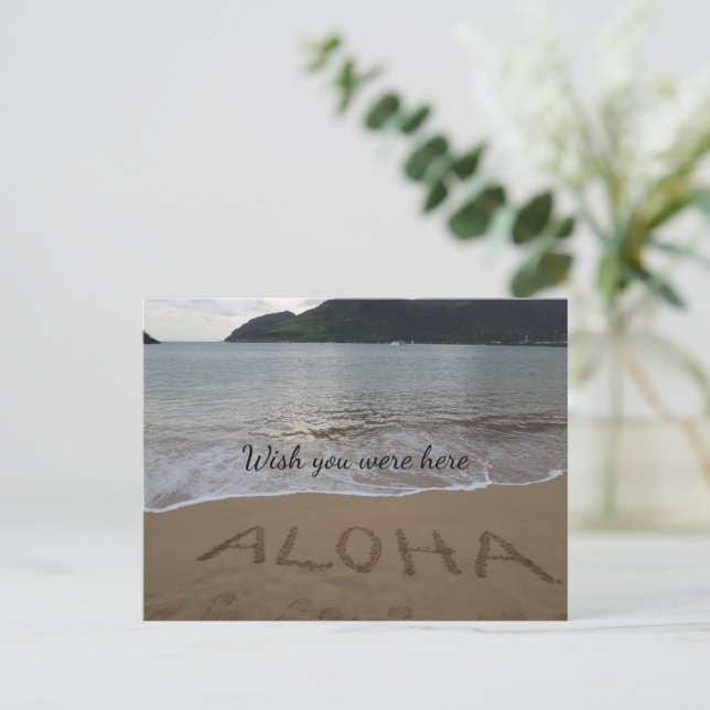 Carte Postale Aloha Beach Kauai Hawaii Océan (Debout devant)