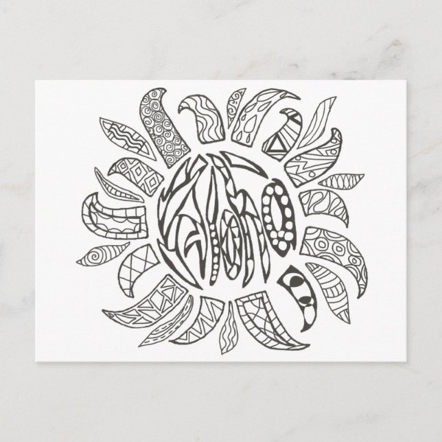 Carte Postale Aloha Couleur votre propre (Devant)