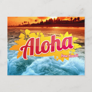 Carte Postale Aloha de Hawaii Postcard